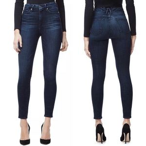 Good American Good Waist High Rise Ankle Skinny Jeans in Blue, Size 24 New w/Tag